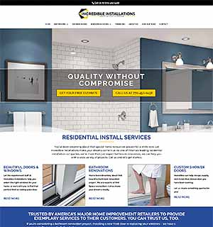 image of home page for a remodeling company